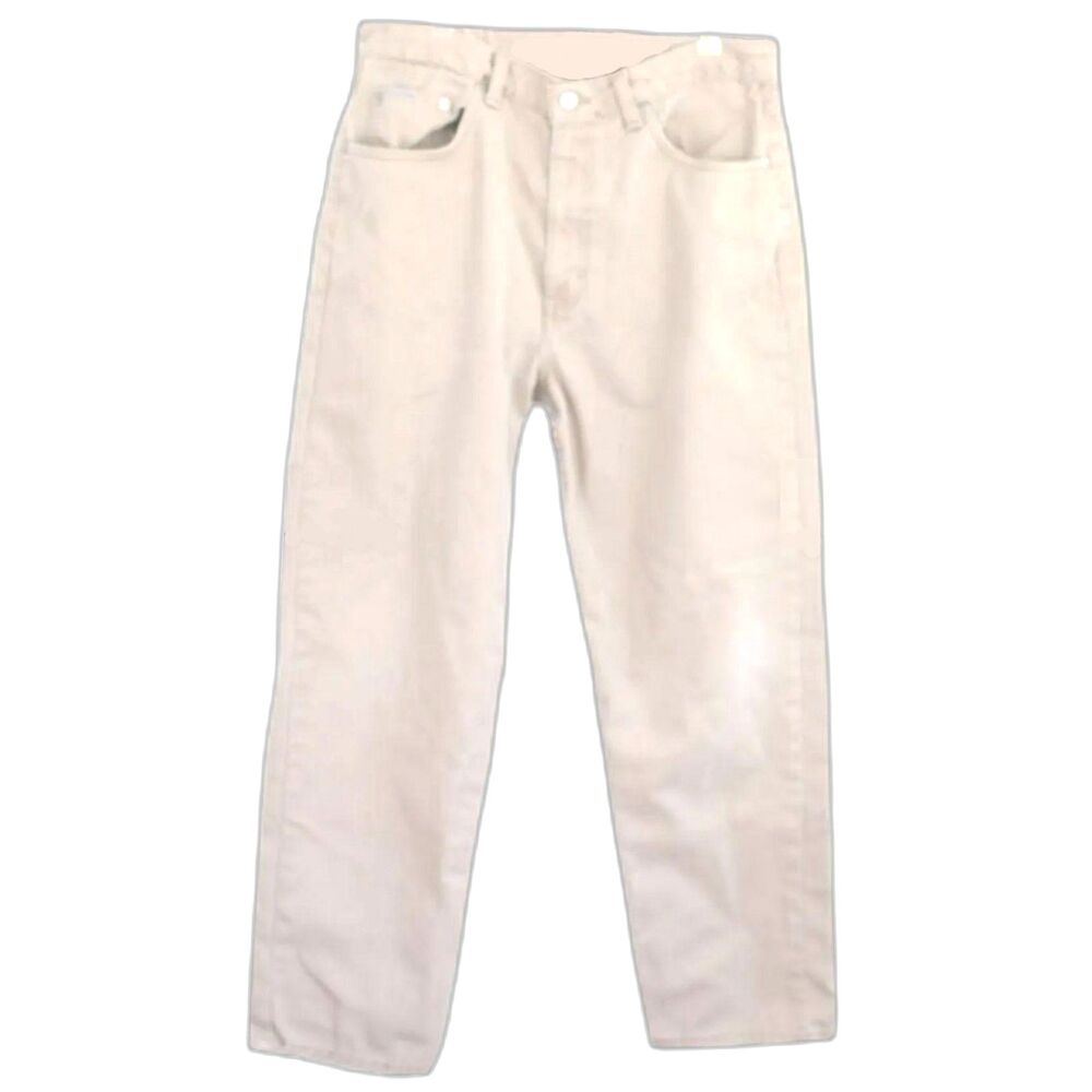 Calvin Klein Jeans High Rise Straight Leg Jeans - Light Beige